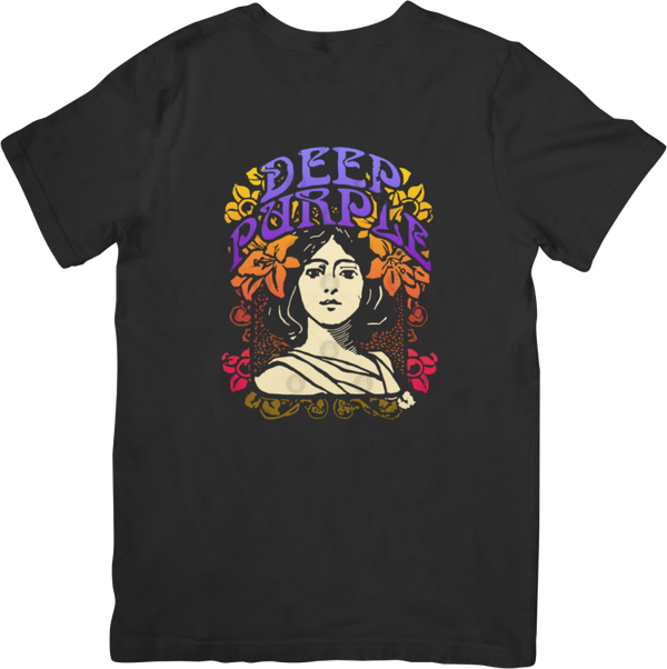 Deep Purple 7 Music Unisex Fit for Men & Women Quality Cotton T-Shirt Black