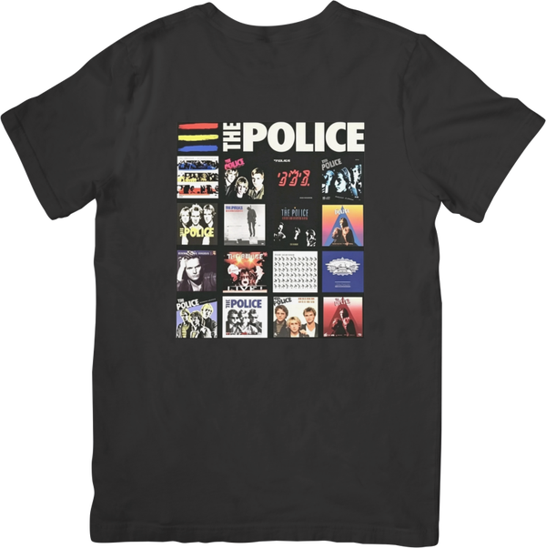The Police 7 Music Unisex Fit for Men & Women Quality Cotton T-Shirt Black