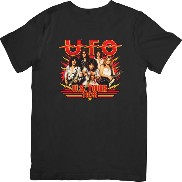 UFO 7 Music Unisex Fit for Men & Women Quality Cotton T-Shirt Black