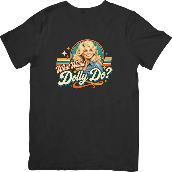 Dolly Parton 7 Music Unisex Fit for Men & Women Quality Cotton T-Shirt Black