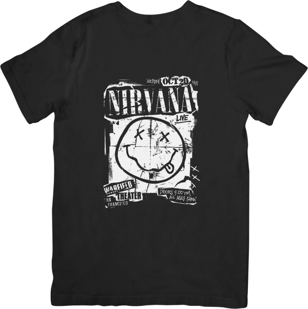 Nirvana 7 Music Unisex Fit for Men & Women Quality Cotton T-Shirt Black