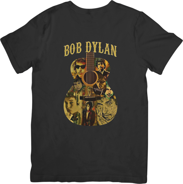 Bob Dylan 7 Music Unisex Fit for Men & Women Quality Cotton T-Shirt Black