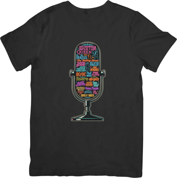 Rock Legends 8 Music Unisex Fit for Men & Women Quality Cotton T-Shirt Black
