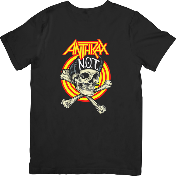 Anthrax 8 Music Unisex Fit for Men & Women Quality Cotton T-Shirt Black