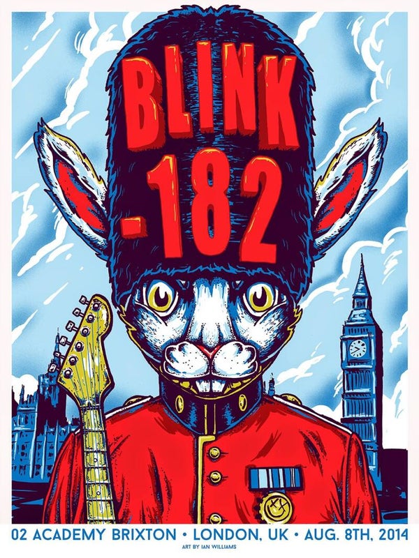 Blink 182 8 Music Print  Concert Wall Art Memorabilia gift A5,A4,A3
