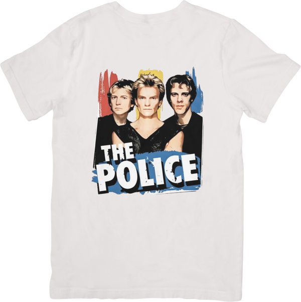 The Police 8 Music Unisex Fit for Men & Women Quality Cotton T-Shirt Black