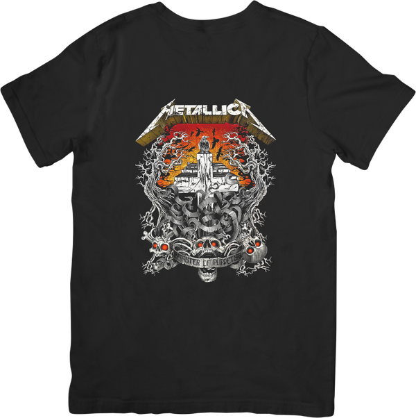 Metallica 9 Music Unisex Fit for Men & Women Quality Cotton T-Shirt Black