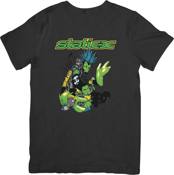 Static x 9 Music Unisex Fit for Men & Women Quality Cotton T-Shirt Black