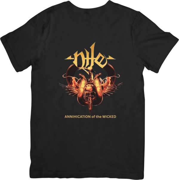 Nile 9 Music Unisex Fit for Men & Women Quality Cotton T-Shirt Black