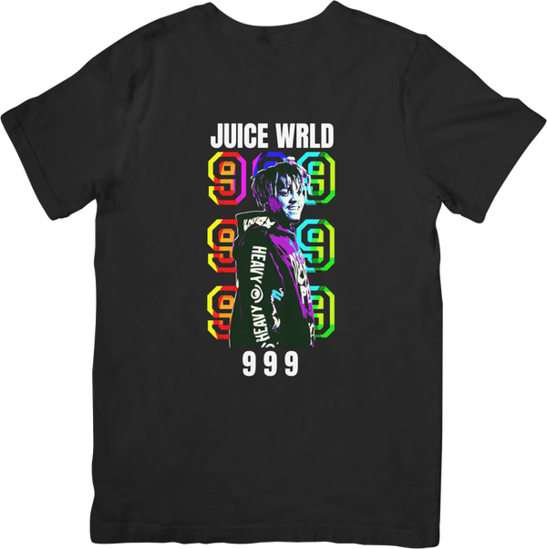 Juice Wrld 9 Rappers Music Fit for Men & Women Quality Cotton T-Shirt Black
