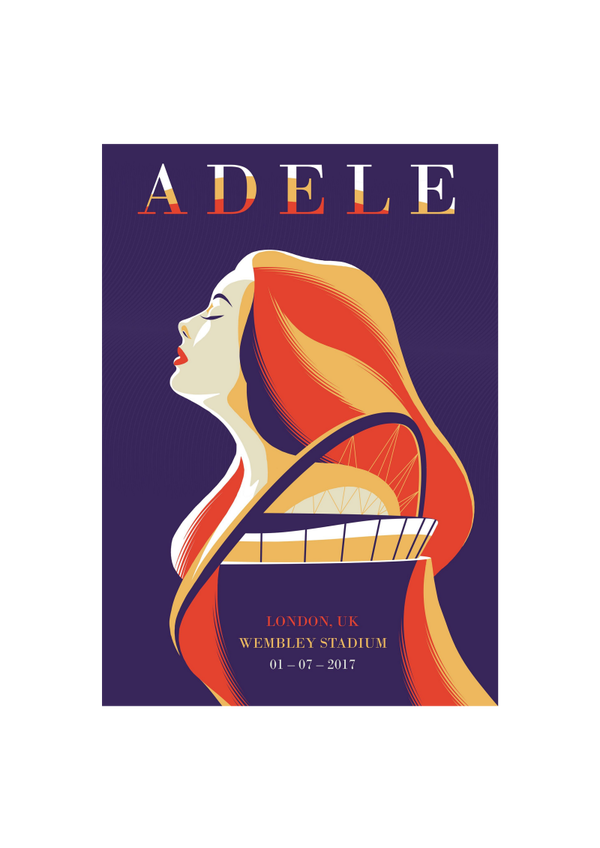 Adele 4 Music Print  Concert Wall Art Memorabilia gift A5,A4,A3
