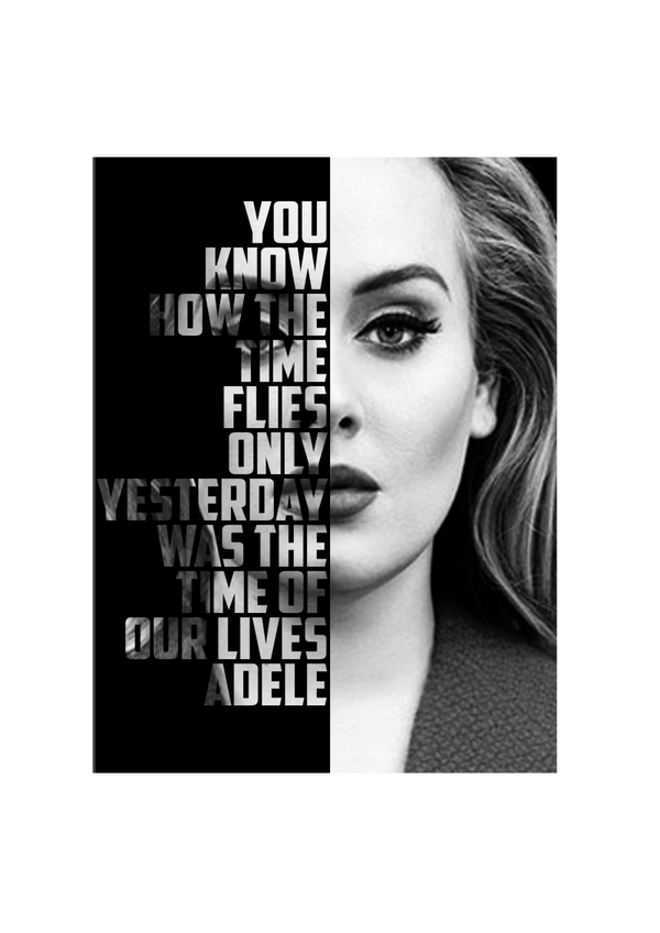 Adele 6 Music Print  Concert Wall Art Memorabilia gift A5,A4,A3