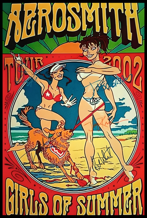 Aerosmith 2 Music Print  Concert Wall Art Memorabilia gift A5,A4,A3