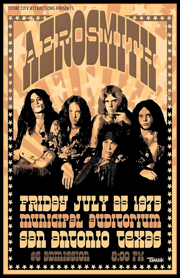 Aerosmith 8 Music Print  Concert Wall Art Memorabilia gift A5,A4,A3