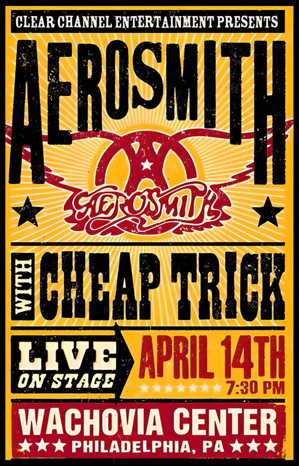 Aerosmith 9 Music Print  Concert Wall Art Memorabilia gift A5,A4,A3
