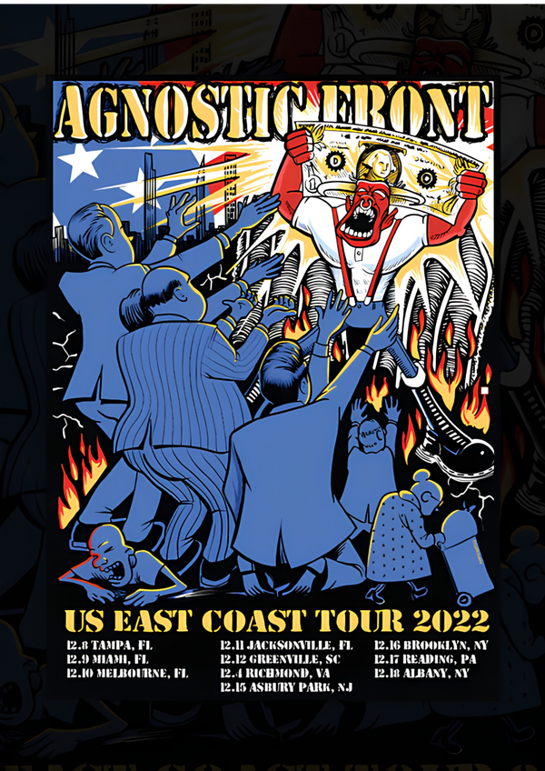 Agnostic Front 3  Music Print  Concert Wall Art Memorabilia gift A5,A4,A3