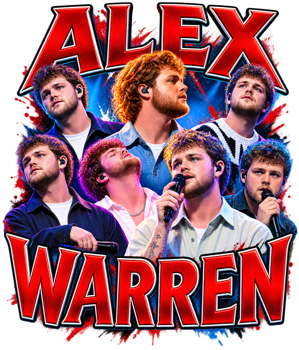 ALEX WARREN 6 FILES Sublimation  Digital Download
