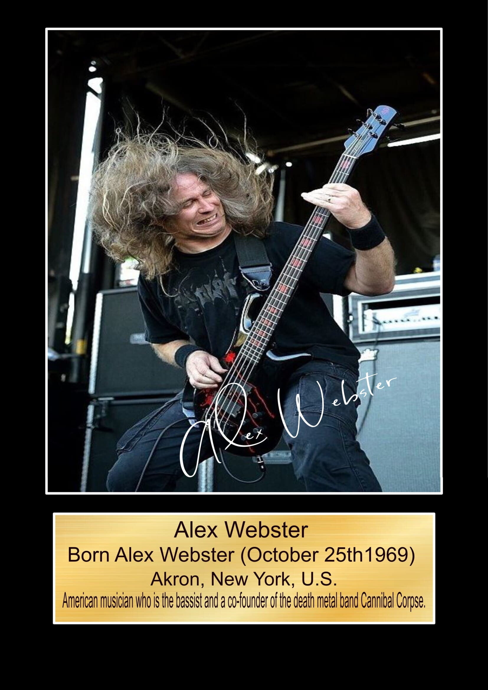 Alex Webster Cannibal Corps print Music Poster Wall Art Memorabilia gift A5,A4,A3.