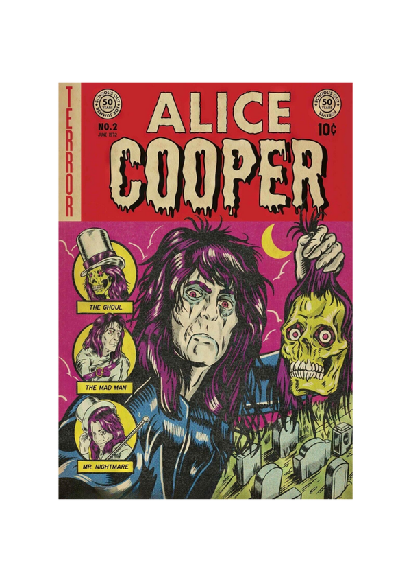 Alice Cooper 2  Music Print  Concert Wall Art Memorabilia gift A5,A4,A3