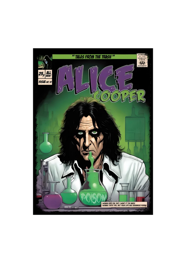 Alice Cooper 5 Music Print  Concert Wall Art Memorabilia gift A5,A4,A3