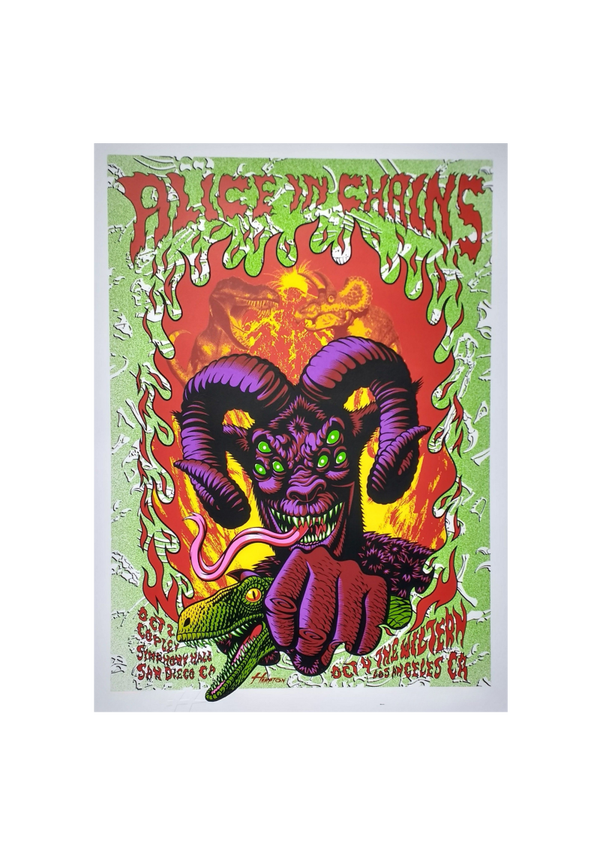 Alice in Chains 6 Music Print  Concert Wall Art Memorabilia gift A5,A4,A3