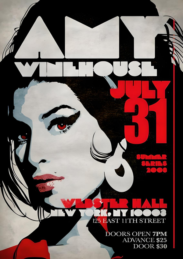 Amy Winehouse  1 Music Print  Concert Wall Art Memorabilia gift A5,A4,A3