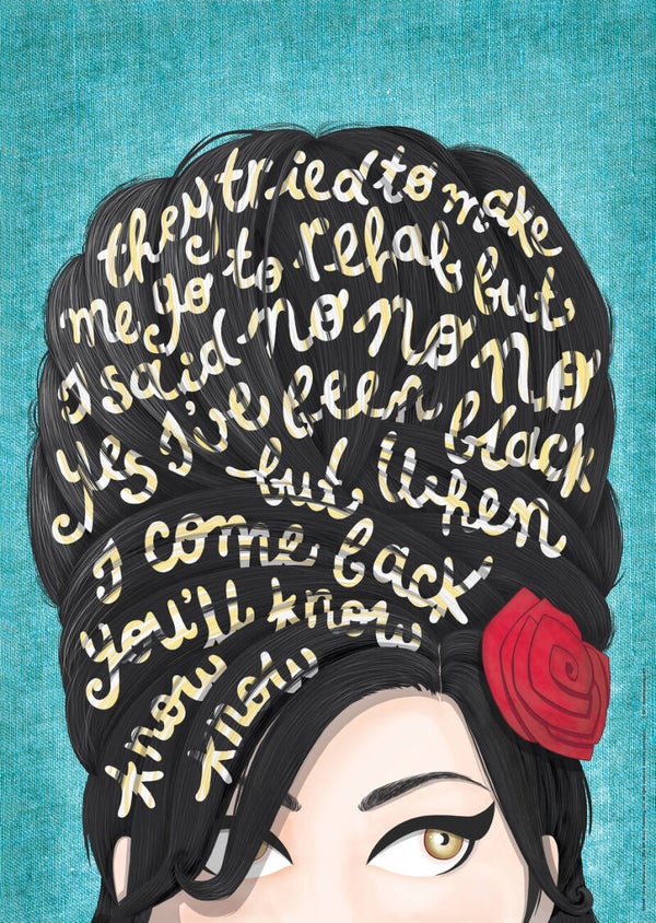 Amy Winehouse  3 Music Print  Concert Wall Art Memorabilia gift A5,A4,A3