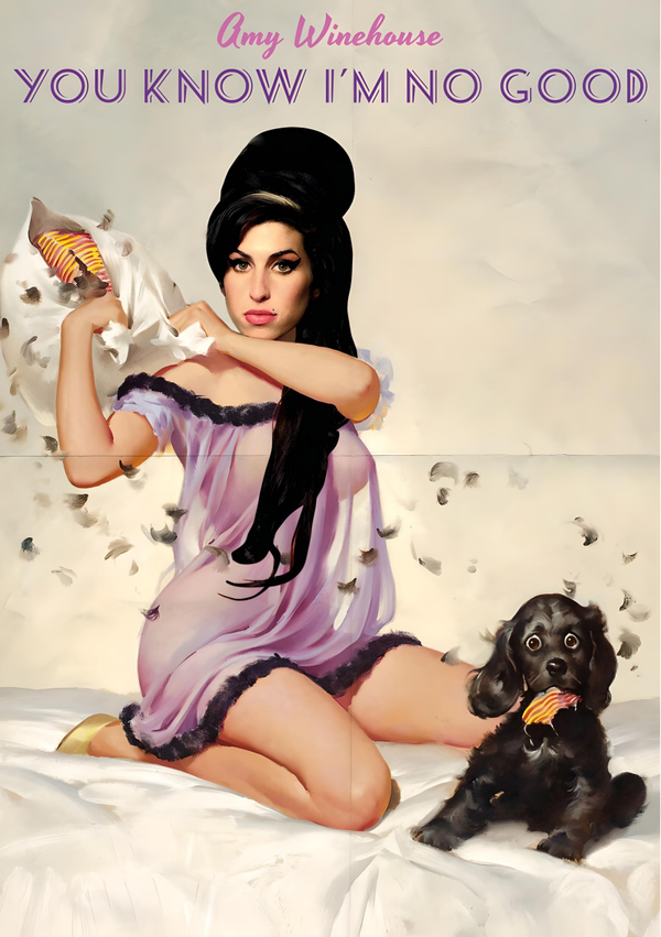 Amy Winehouse 6 Music Print  Concert Wall Art Memorabilia gift A5,A4,A3