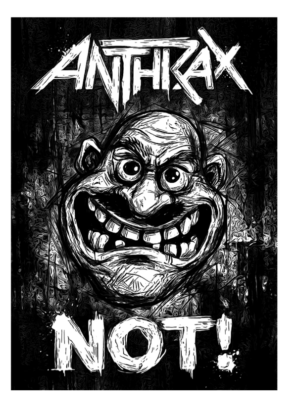 Anthrax 2 Music Print  Concert Wall Art Memorabilia gift A5,A4,A3