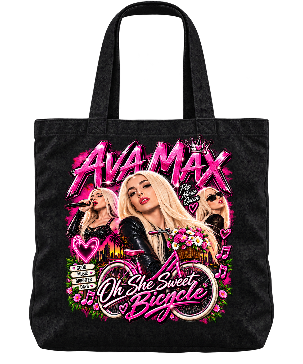Ava max #457 Tote Bag Music Merch Cotton Shopper Gift Bag New