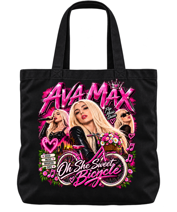Ava max #457 Tote Bag Music Merch Cotton Shopper Gift Bag New