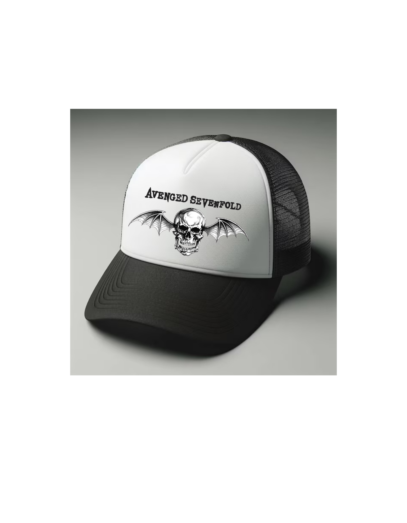 Average Sevenfold Black and white trucker hat mesh cap Music, Birthday Gift one size