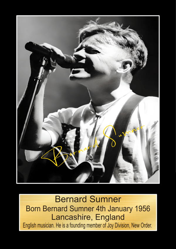 Bernard Summer New Order Music Poster Wall Art Memorabilia gift A5,A4,A3.