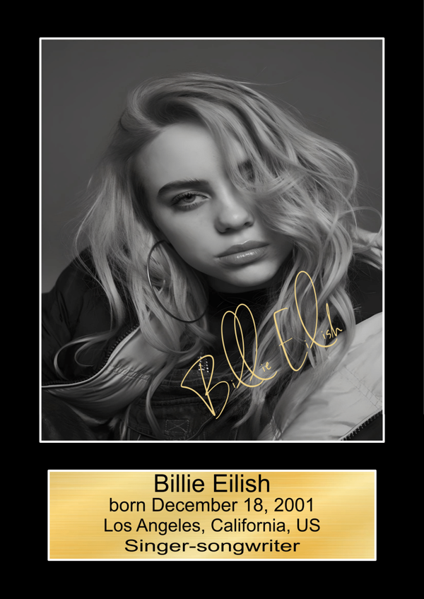Billie Eilish print Music Poster Wall Art Memorabilia gift A5,A4,A3.