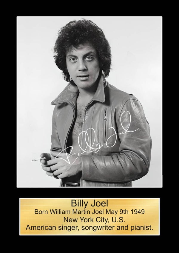 Billy Joel signed print Music Poster Wall Art Memorabilia gift A5,A4,A3.