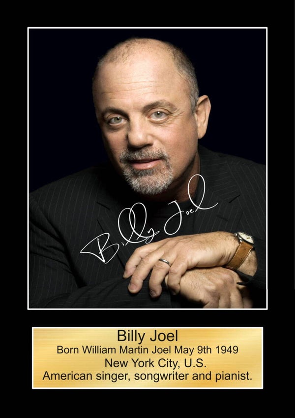 Billy Joel 2 signed print Music Poster Wall Art Memorabilia gift A5,A4,A3.
