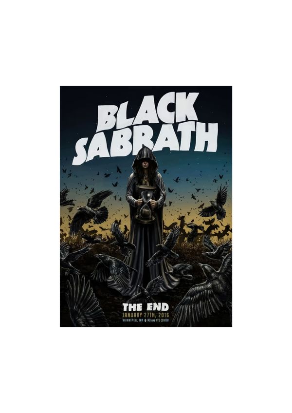 Black Sabbath 001 Music Print  Concert Wall Art gift A5,A4,A3