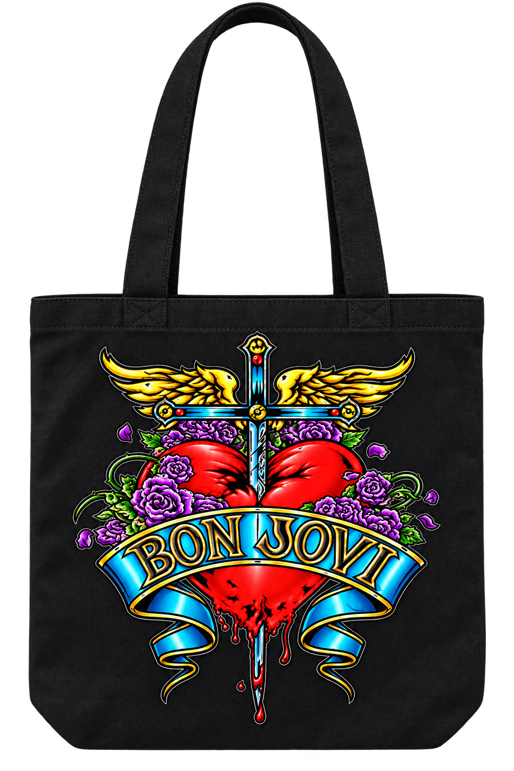 Bon Jovi #454 Tote Bag Music Merch Cotton Shopper Gift Bag New