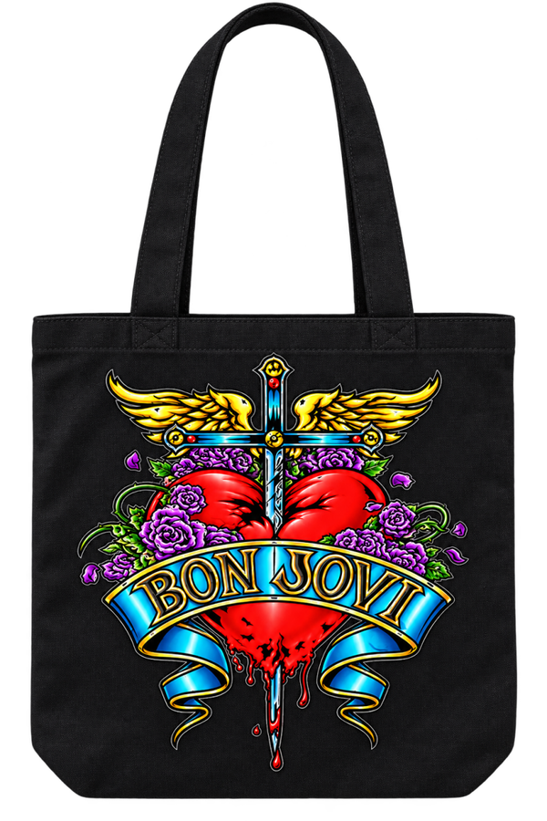 Bon Jovi #454 Tote Bag Music Merch Cotton Shopper Gift Bag New