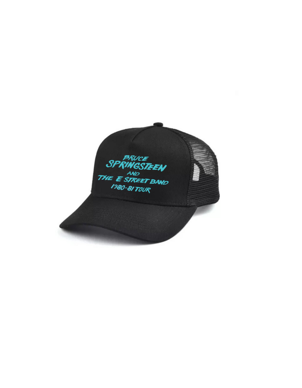 Bruce Springsteen Black and white trucker hat mesh cap Music, Birthday Gift one size