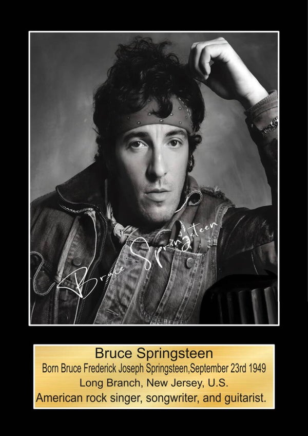 Bruce Springsteen signed print Music Poster Wall Art Memorabilia gift A5,A4,A3.