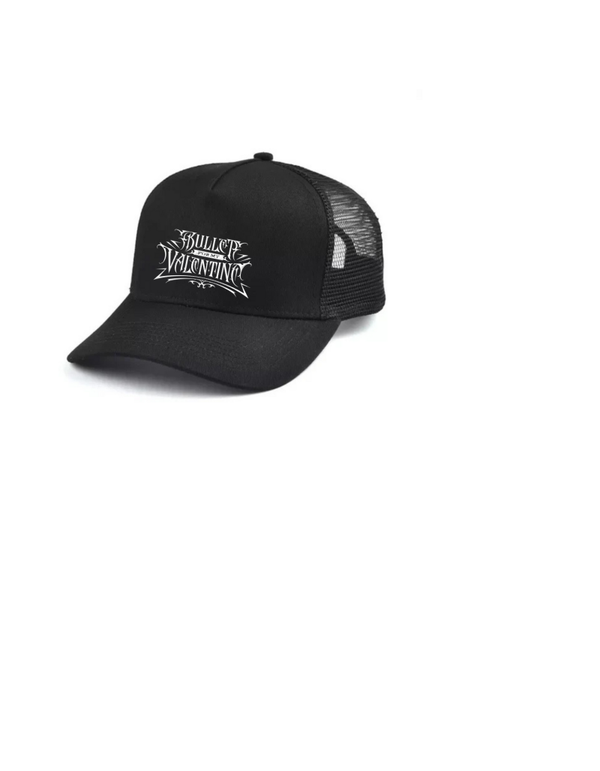 Bullit for my valintine Black and white trucker hat mesh cap Music, Birthday Gift one size