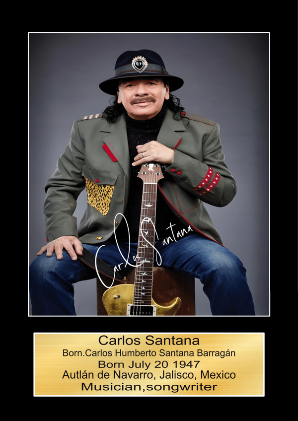 Carlos Santana  Music Poster Wall Art Memorabilia gift A5,A4,A3.