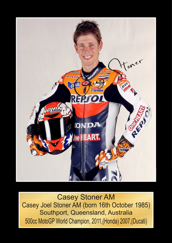 Casey Stoner 2 Moto GP signed  Poster Wall Art Memorabilia gift A5,A4,A3.