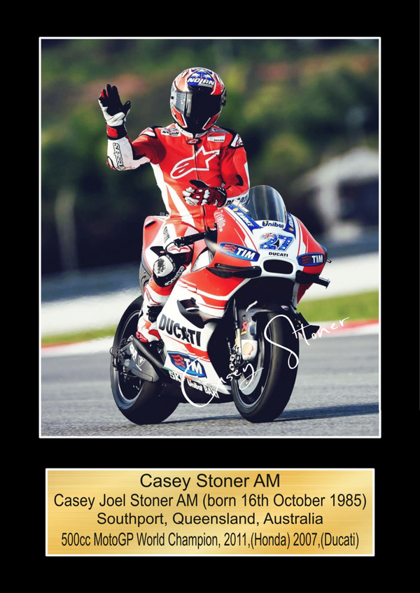 Casey Stoner 3 Moto GP signed  Poster Wall Art Memorabilia gift A5,A4,A3.