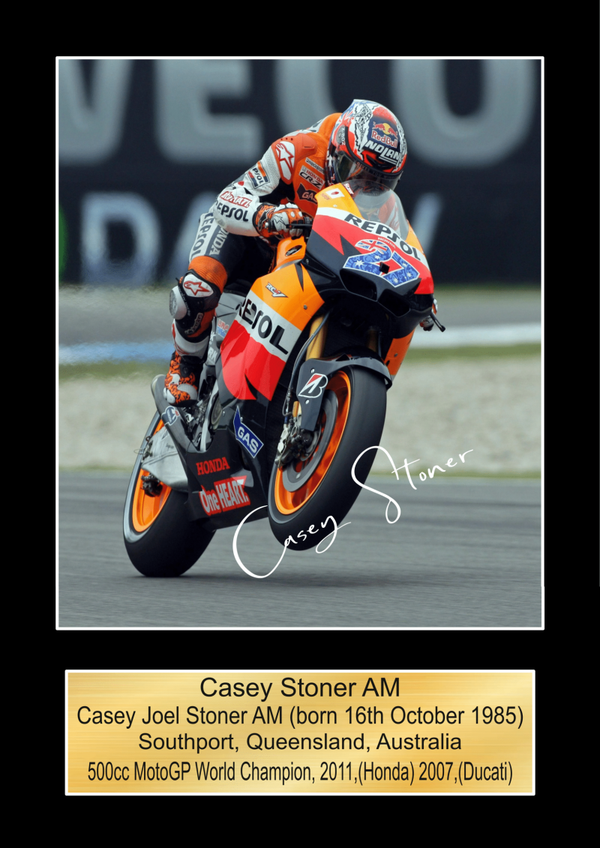 Casey Stoner 4 Moto GP signed  Poster Wall Art Memorabilia gift A5,A4,A3.