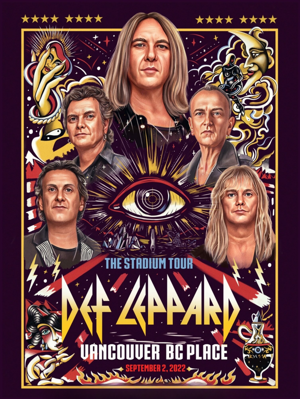 Def Leppard 26 Music Print  Concert Wall Art Memorabilia gift A5,A4,A3