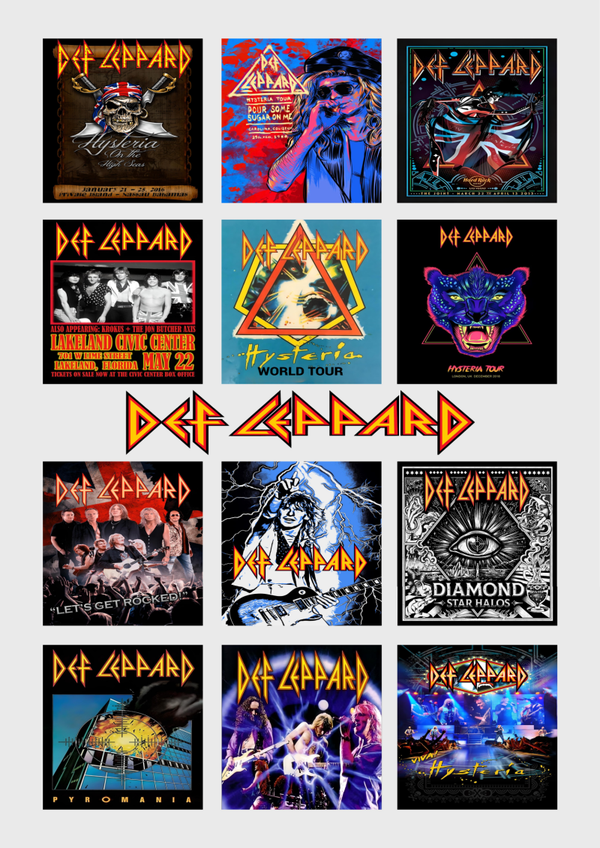Def Leppard 27 Music Print  Concert Wall Art Memorabilia gift A5,A4,A3
