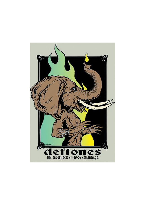 Deftones 002 Music Print  Concert Wall Art gift A5,A4,A3