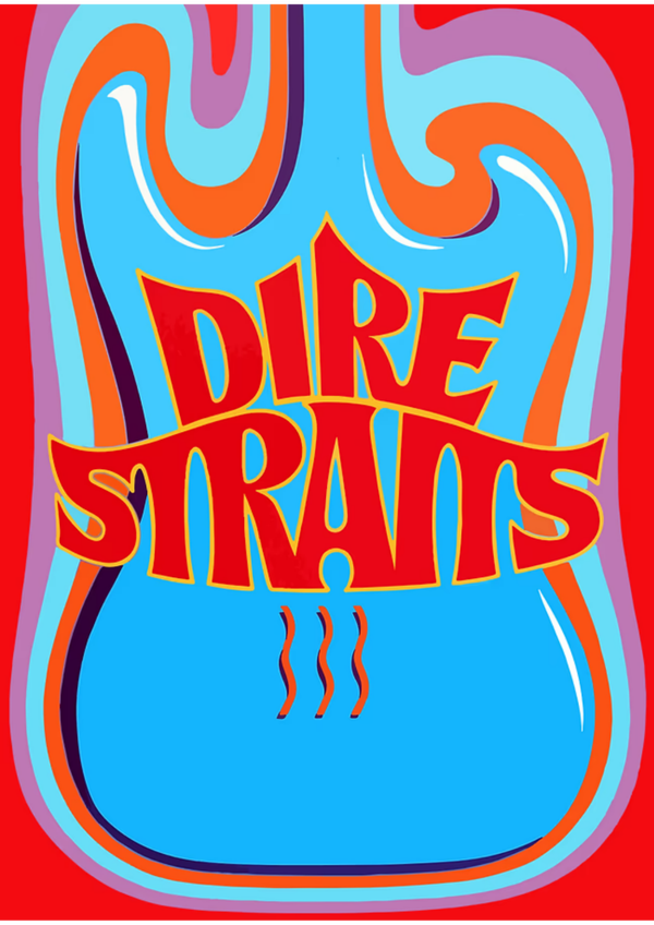 Dire Straits 3 Music Print  Concert Wall Art Memorabilia gift A5,A4,A3
